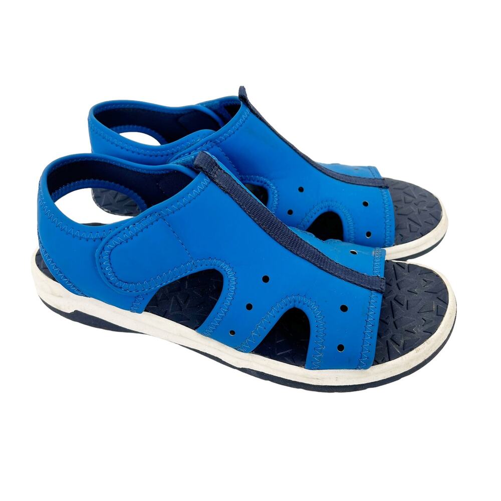 Lands End Blue Sandals Sz 5 Youth